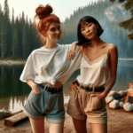 Fun Camping with Two Young Women